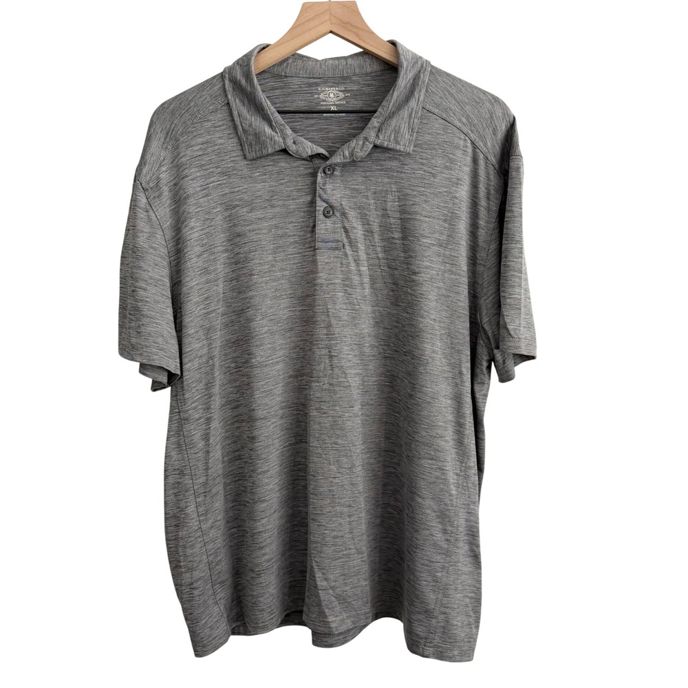 G. H. Bass & Co Polo Shirt Heather Gray XL Preppy Golf Dadcore Business Casual